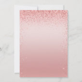 ピンクグリッターサプライズ50誕生日 招待状 (裏面)