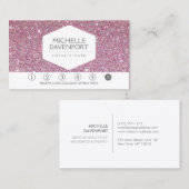 ピンクグリッターサロンロイヤリティカード ロイヤリティカード (正面/裏面)