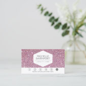 ピンクグリッターサロンロイヤリティカード ロイヤリティカード (スタンド正面)