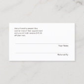 ピンクグリッターサロン紹介顧客ロイヤリティ 紹介カード (裏面)