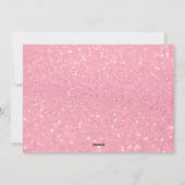 ピンクグリッターサンタモダンシックなクリスマスカード シーズンカード (裏面)