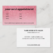 ピンクグリッターシグラデーションックはっきりした美しい 名刺 (正面/裏面)