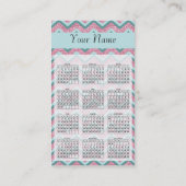 ピンクグリッターシボロンジグザグパターン名刺 名刺 (裏面)