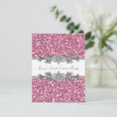 ピンクグリッタースイーツ16パーティー 招待状 (スタンド正面)
