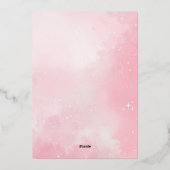 ピンクグリッタースイート16誕生日招待状for Girl 箔招待状 (裏面)