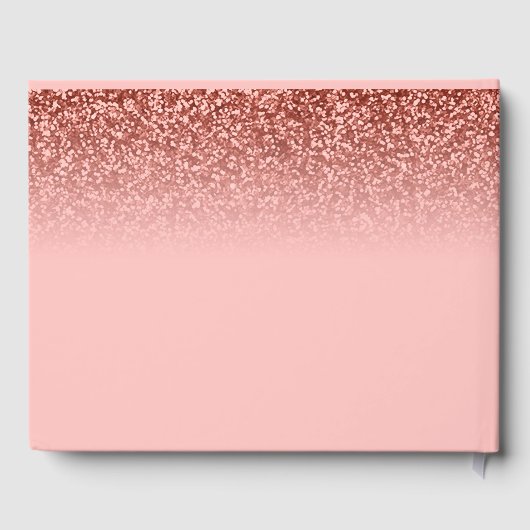 ピンクグリッタースウィート16カスタム ゲストブック (裏面)