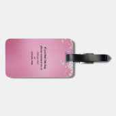ピンクグリッタースカイディーバ ラゲッジタグ (裏面横)