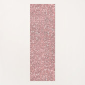 ピンクグリッタースパークルグラモールガールズトレンディー モダン ヨガマット (正面)