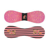 ピンクグリッタースパークルジンジャーブレッドガールパーソナライズされた 野球ボール (パネル)