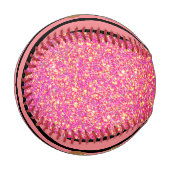 ピンクグリッタースパークルジンジャーブレッドガールパーソナライズされた 野球ボール (正面左)