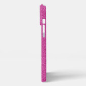 ピンクグリッタースモダンクリプトiPhoneケース iPhoneケース (左側面)