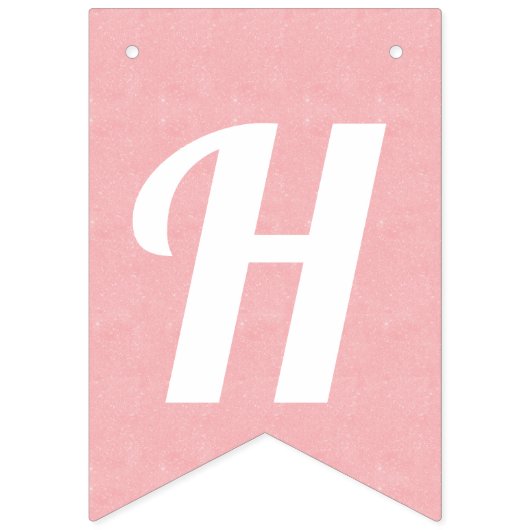 ピンクグリッターズガールズ誕生日 バンティングフラッグ (第2の旗)