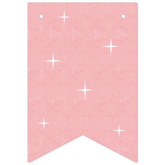 ピンクグリッターズガールズ誕生日 バンティングフラッグ (第1の旗)