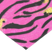 ピンクグリッターゼブラパターン テーブルクロス (アングル)