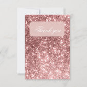 ピンクグリッターティアラクラウンキンセエレガントーニェラ サンキューカード (正面)