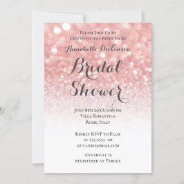 ピンクグリッターテーマ 招待状