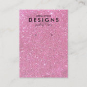 ピンクグリッタートレンディーInstagramイヤリングディスプレイカード 名刺 (正面)