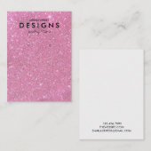 ピンクグリッタートレンディーInstagramイヤリングディスプレイカード 名刺 (正面/裏面)