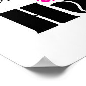 ピンクグリッタードリップやる気を起こさせるハッスル引用文ポスター ポスター (角)