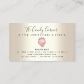 ピンクグリッタードリップストロベリーコンフェクションスイーツ金ゴールド ロイヤリティカード (裏面)