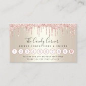 ピンクグリッタードリップストロベリーコンフェクションスイーツ金ゴールド ロイヤリティカード (正面)