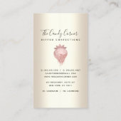 ピンクグリッタードリップストロベリーコンフェクションスイーツ金ゴールド 名刺 (裏面)