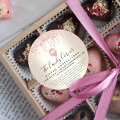 ピンクグリッタードリップストロベリーコンフェクション金ゴールド合法 ラウンドシール