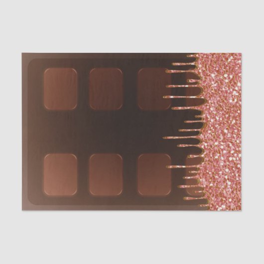 ピンクグリッタードリップチョコレートキャンディバースイーツ16 薄葉紙 (正面)