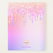 ピンクグリッタードリップフォトホログラフィックガール2026 プランナー手帳 (裏面)
