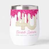 ピンクグリッタードリップ40歳の誕生日 (背面)