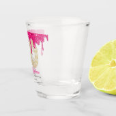 ピンクグリッタードリップ50誕生日ショットグラス ショットグラス (右)