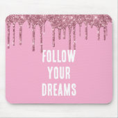 ピンクグリッタードリップ マウスパッド (正面)