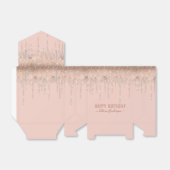 ピンクグリッタードリプスハッピーバースデーナプキンス フェイバーボックス (折り畳みなし)