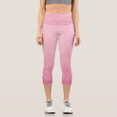 ピンクグリッターハイウェイストキャプリス カプリレギンス (正面)