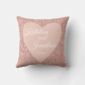 ピンクグリッターハッピーバレンタインデー クッション (裏面)