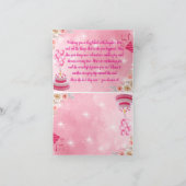ピンクグリッターハッピーバースデーカード カード (内部)