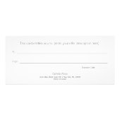 ピンクグリッターハートサロンスパギフト証明書 ラックカード (裏面)