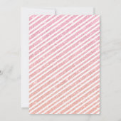 ピンクグリッターバニーフローラファースト誕生日 招待状 (裏面)