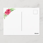 ピンクグリッターバラ写真母の日の娘 ポストカード (裏面)