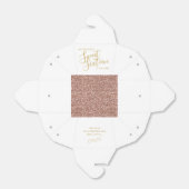 ピンクグリッターバラ金ゴールドスイーツ16ネームミニテイクアウト フェイバーボックス (折り畳みなし)