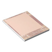 ピンクグリッターバラ金ゴールドスパークルフェイク ノートパッド (アングル)
