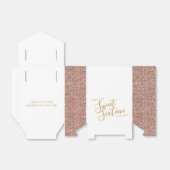 ピンクグリッターバラ金ゴールドミニマリストスウィート16カスタム フェイバーボックス (折り畳みなし)