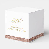 ピンクグリッターバラ金ゴールドモダンスウィート16カスタム フェイバーボックス (裏面サイド)