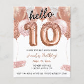ピンクグリッターバルーン10th誕生日パーティー (正面)