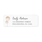 ピンクグリッターバルーン1st誕生日パーティーリターン ラベル (正面)