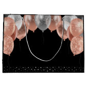 ピンクグリッターバルーン30th誕生日パーティー ラージペーパーバッグ (裏面)