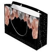 ピンクグリッターバルーン30th誕生日パーティー ラージペーパーバッグ (裏面アングル)