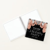 ピンクグリッターバルーン50誕生日ゲストブック ノートブック (内部)