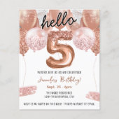 ピンクグリッターバルーン5thバースデーパーティー (正面)