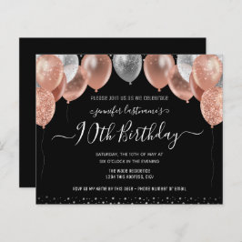 ピンクグリッターバルーン90th Birthday Party